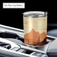 thumbnail image 5 of SKYSONIC Western Desert Cowboy Tumbler Stainless Steel Double Wall Vacuum Reusable Insulated Mug with Straw and Built-in Coaste for Cold and Hot Beverages, 20oz, 5 of 7