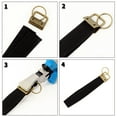 thumbnail image 4 of SPEEDWOX 25 Sets Key Fob Hardware 1.25 inch Gun Black/Antique Brass/White Nickel Fabric Wristlet Sets with Split Rings Key Chain Cotton Webbing Straps Bags Craft, 4 of 7