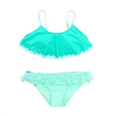 

Pimfylm Baby Girl Tankini Swimsuits Toddler Baby Girl Bathing Suit Swimsuit Bikini Beach Wear Comfort Green 13-14Years