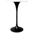 thumbnail image 4 of LeisureMod Verve Collection 24 Square Top Bar Height Table, Black Base with Light Natural Wood MDF Top, 4 of 7