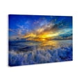 thumbnail image 2 of Stupell Industries Tropical Golden Blue Sunset over Waves Canvas Art, 45 x 30, by Eszra Tanner, 2 of 8