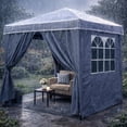 thumbnail image 2 of Topchances 10x10ft Garden Gazebo Rain Protection, Gazebo Canopy Top Waterproof Transparent PVC Cover ONLY, 2 of 16