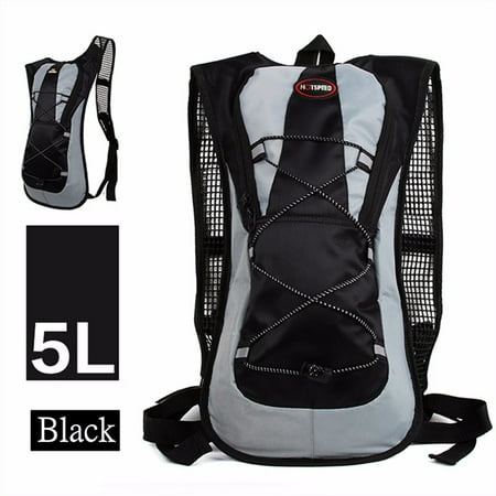 5L Running Hydration Backpack Rucksack with 2L Straw Water Bladder Bag For Cycling Hiking Traveling -