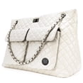 thumbnail image 1 of Bolso Tote Badgley Mischka Diana XL Acolchado de Cuero Vegano Crema, 1 of 9