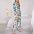 thumbnail image 3 of Balery Colorful Donut Conjunto de Pijama con Estampado para Mujer, Conjunto de Dos Piezas con Manga Larga, Ropa de Dormir Suave con Bolsillos, Pijamas Cómodos-Medium, 3 of 7