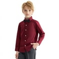 thumbnail image 3 of LOLANTA Boys Dress Shirts Button Down Shirt Long Sleeve Boys Kids Shirts and Tie Sets Solid Color Uniforms, 3 of 7