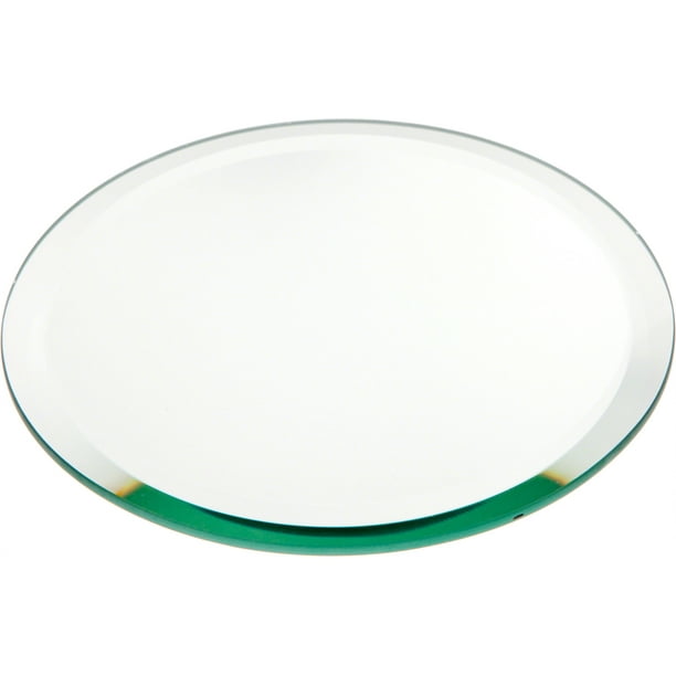 Plymor Round 5mm Beveled Glass Mirror, Beveled Round Mirror Centerpiece