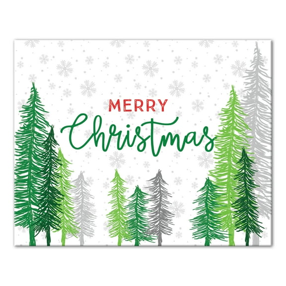 Creative Products Merry Christmas Forest 20 x 16 Canvas Wall Art