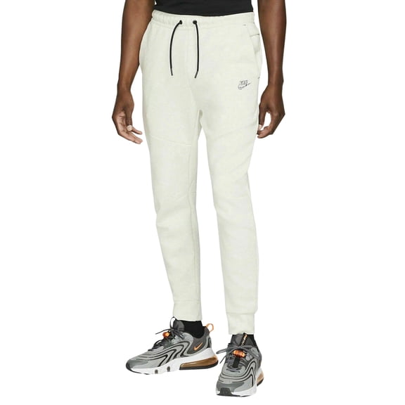Men's Nike White/Heather Tech Fleece Joggers - 2XL