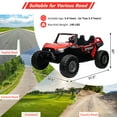 thumbnail image 6 of Roromall 24V Ride on Car for Kids, 2 Seats Ride On UTV with Remote Control, One More Foldable Seat, 15.4" Extra Large EVA Wheels, Music, Light, Max Load 140LBS, Electric Vehicle for 3-8 Years, 6 of 6