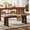 Dark Brown, variant on Finmind Solid Wood Dining Bench with A-Shaped Legs, 55.12-inch Farmhouse Kitchen Bench for Kitchen, Dining Room, Living Room, Brown