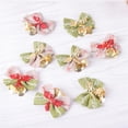 thumbnail image 5 of Plastic Christmas Bows, with Golden Bells (10 Count), Xmas Ornaments for Christmas Tree Home Decor, 5 of 7