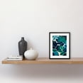 thumbnail image 2 of Henri Matisse Style Leaves Watercolour Painting Blue Green Botanical Boho Leaf Artwork Framed Wall Art Print 9X7 Inch, 2 of 5