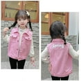 thumbnail image 2 of Toddler Little Girls Classic Denim Vest Button Down Sleeveless Jeans Tops Coat, 2 of 7