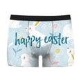 thumbnail image 1 of GDREDA Men's Easter Holiday Themed Mid Rise Briefs Soft Breathable Printed Swim Trunks Comfortable Underwear for Daily Wear Pink,M, 1 of 3