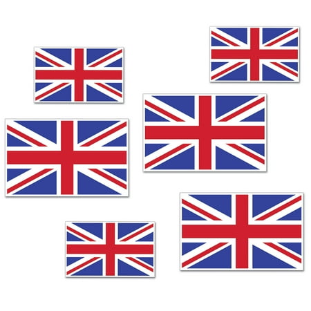 En Oferta Beistle - British Flag Cutouts - 5¾ &Amp; 8¼ - Pack Of 12
