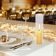 thumbnail image 3 of 1 juego de candelabros de vidrio transparente para velas cónicas con base resistente al viento, cubiertas cilíndricas, soporte alto para velas, ideal para bodas, cumpleaños, Navidad y decoración del, 3 of 5