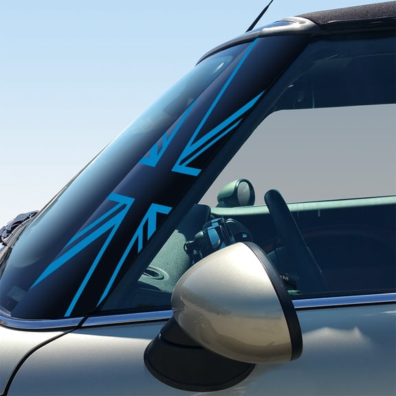 Black Jack Pillar Decals for 2nd Gen MINI Cooper R55 R56 R57 - Set of 2 - Choose Color - [LIGHT BLUE]
