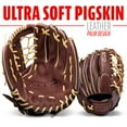 thumbnail image 4 of Franklin Sports RTP Pro Baseball Glove - Adult + Youth Fielding Mitt - 12" Righty - Brown, 4 of 9
