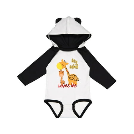 

Inktastic My Mimi Loves Me Giraffe Gift Baby Boy or Baby Girl Long Sleeve Bodysuit
