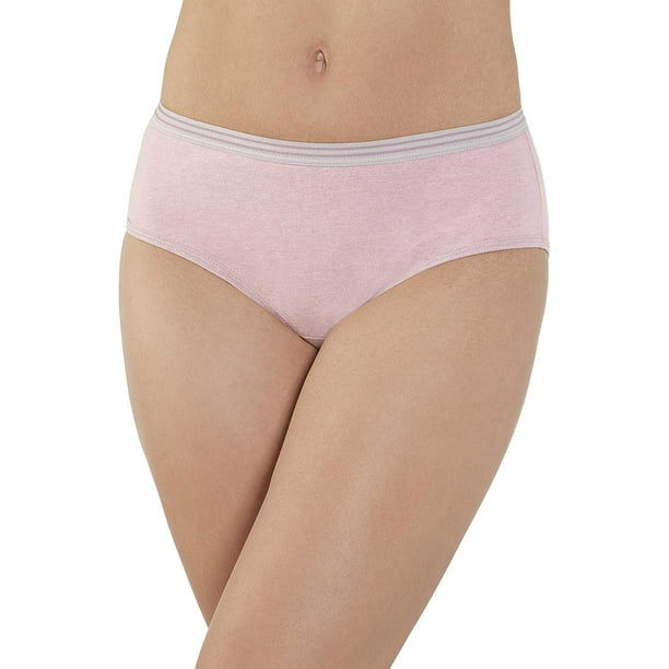 Fruit Of The Loom Womens Low-Rise Brief Panties 6-Pack, 5, Assorted  Heathers, 5 
