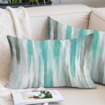 thumbnail image 2 of Turquoise Gray Lumar Pillow Covers, Farmhouse Abstract Gradient Aesthetic Soft Breathable Throw Pillow Cases with Invisible Zipper, Decorative Pillowcase Pillows Protectors for Sofa Bed Chair 16"x24", 2 of 9