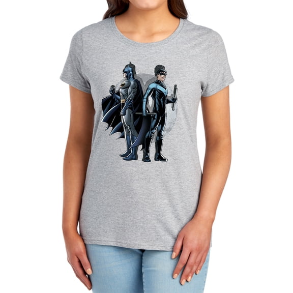 Batman Spotlight Women's T Shirt, Athletic Heather, Medium