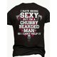 thumbnail image 1 of Plus Size Mens Graphic Tees - Ultra Soft Crew Neck, Comfort Fit, Slight Stretch Knitted Fabric, Breathable, Casual Summer T-Shirts for Adults with Alphabetic Print Design, 1 of 5