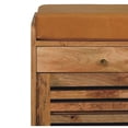 thumbnail image 4 of Lesuto Shutter Oak-ish Shoe Rack with 2 drawers - Modern, Wood, 1 Drawers, 4 of 10