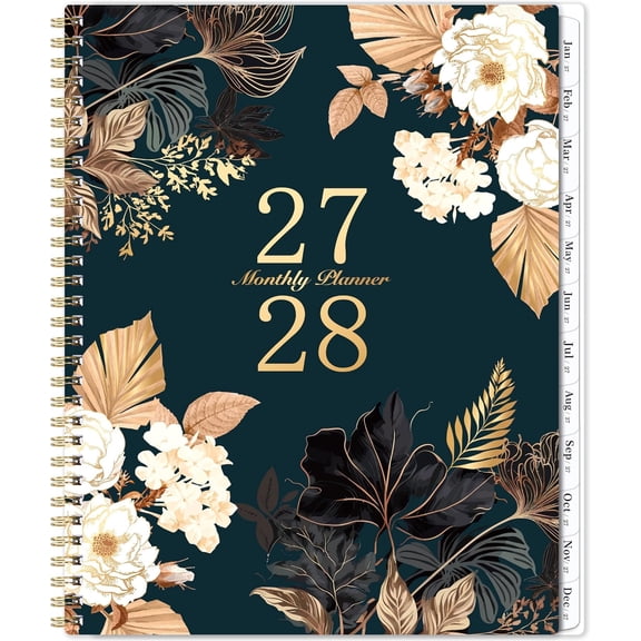 2027-2028 Monthly Planner - Jan 2027 - Dec 2028, 9" x 11" Calendar Planner | 2 Year Monthly Calendar 2027-2028, 24 Months, Tabs, Pocket, -Wire Binding, Note Pages
