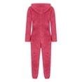 thumbnail image 4 of TINZ Combinaisons pour Femmes Pyjama à Capuche en Peluche Combinaison à Manches Longues Pyjama Chaud d'Hiver Combinaisons pour Femmes Automne Combinaisons Décontractées pour Femmes, 4 of 4