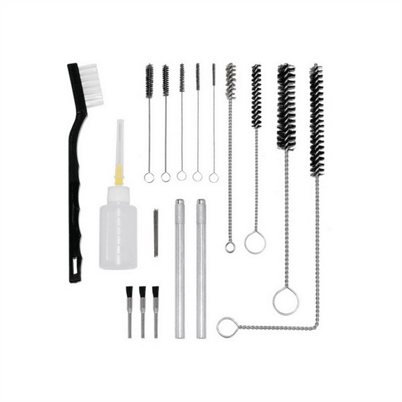 AES Industries 207 21-Piece Ultimate Spray Gun Cleaning and Maintenance Kit, Plastic, Clear