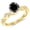 Yellow Gold, variant on 1.13-5.13 Carat Twisting Infinity Gold & Diamond Split Shank Pave Set Diamond Engagement Ring w/a 1 Ctw Black Diamond Center (Heirloom Quality) White Gold 1.13 Carat Size:7