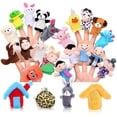 thumbnail image 2 of 24 piezas/juego de marionetas de dedo de animales para niños, marionetas de dedo de mano educativas de peluche de dibujos animados, juguetes de animales, 2 of 7
