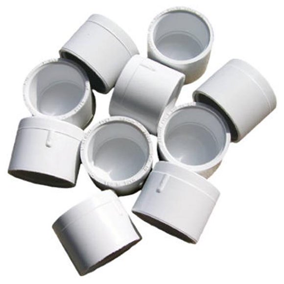 Genova Products 30158CP 1 in. Schedule 40 PVC Slip Cap- 10 Pack