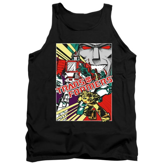 Transformers Comic Poster Adult Tank Top Black