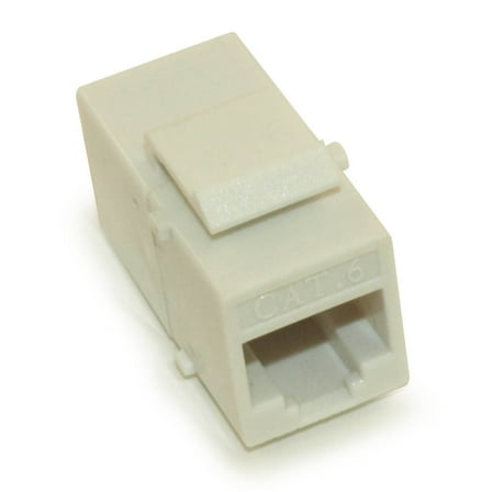 Wall plate: Keystone Jack/Coupler-Cat 5E/6 RJ45 Networking, White