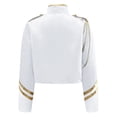 thumbnail image 7 of Aislor Boys Marching Band Jacket Drum Major Team Uniform Outwear Long Sleeve Coat Banquet Carnival White 14, 7 of 7