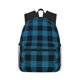 thumbnail image 1 of Easygdp Blue Black Plaid Mochila Casual para Portátil, Mochila para Escuela, Viajes, Negocios, 1 of 6