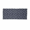 thumbnail image 2 of Geometric Neck Gaiter, Fan Pattern, Unisex, Dark Blue Cream, by Ambesonne, 2 of 3