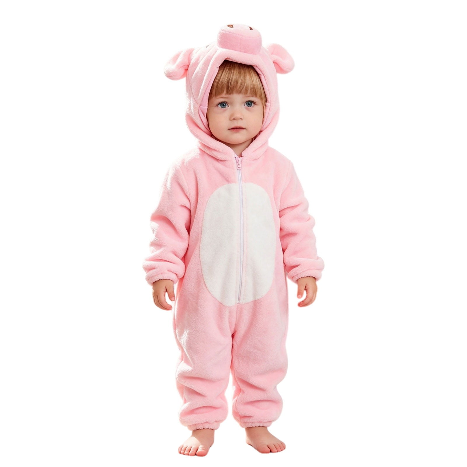 GiLiling Baby Penguin Hooded Outfit for Boys Girls, Fleece Animal Infant Romper, Zip Up Newborn Clothes for Cosplay and Daily Wear