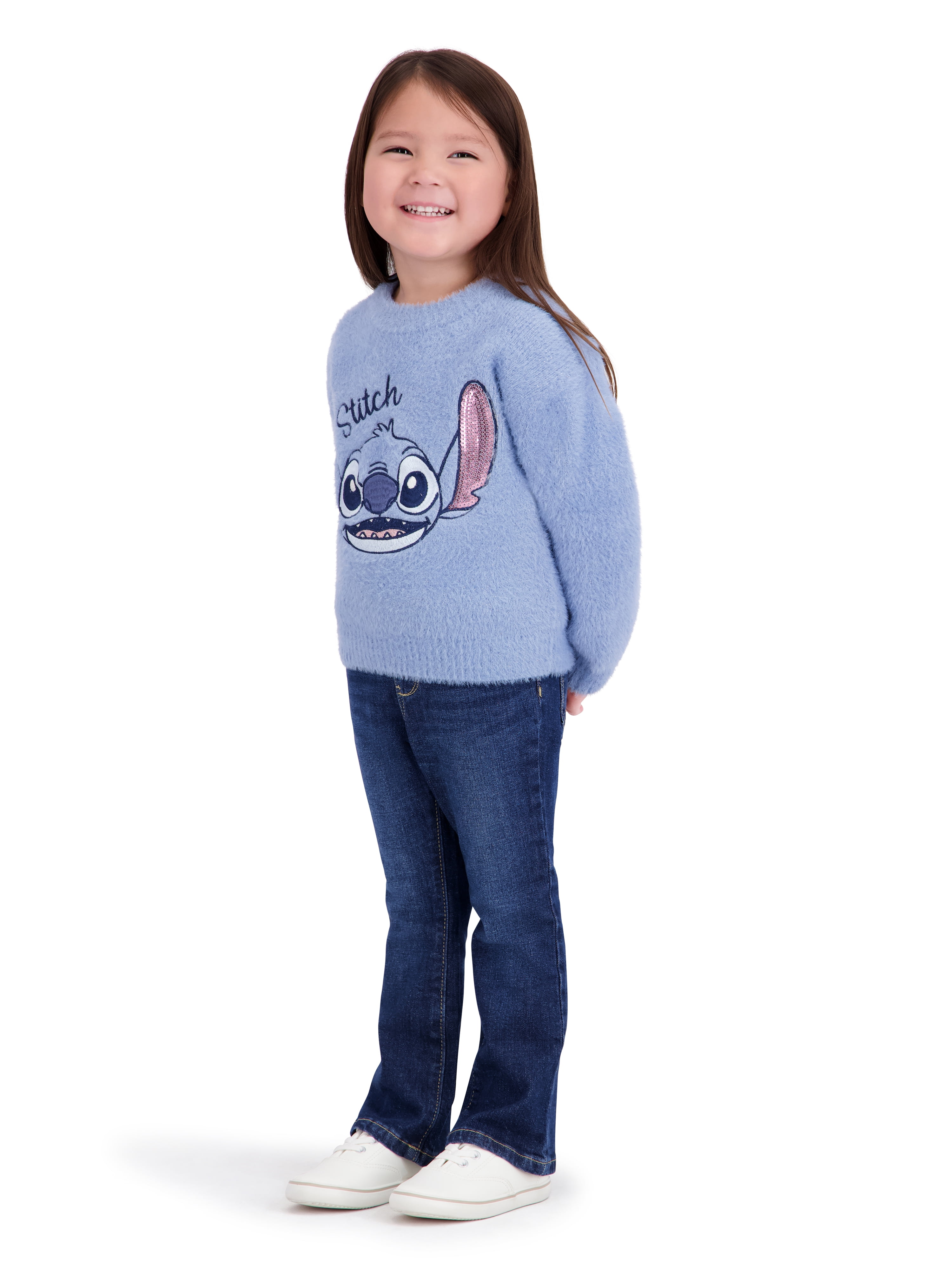 Stitch Toddler Girls Lurex Mohair Sweater, Sizes 12 Months - 5T