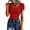 #01Red, variant on Women Short Sleeve Tops Scoop Neck Ribbed Knit Slim Fitted Basic Tee Shirt Casual Summer Clothes 2026 Spring Outfits #01Royal Blue M