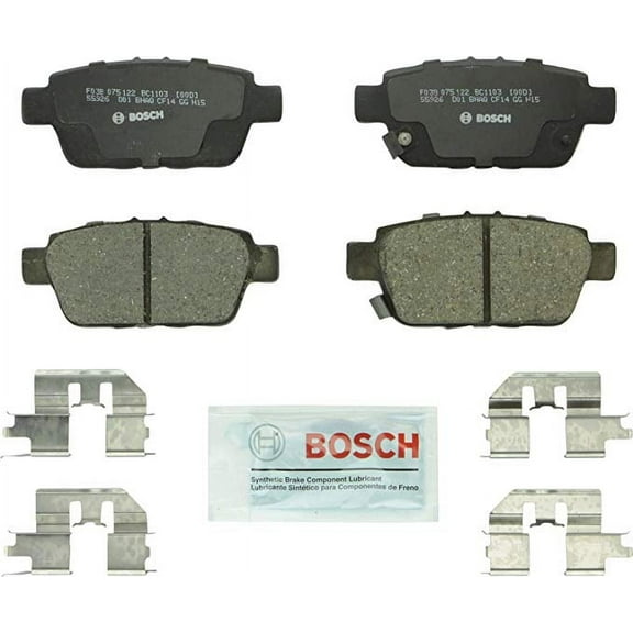 Bosch Quiet Cast Ceramic w/Hardware Brake Pad Set, and Shims