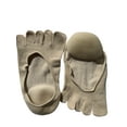 thumbnail image 3 of Therapeutic Gel Heel Socks - 2 Pair Invisible Foot Spa 5- Toes Glove Socks for Cracked Heel Treatment - Helps with Alignment and Eliminating Chafing and Blisters PLUS Eyeglass Pouch (Beige), 3 of 5