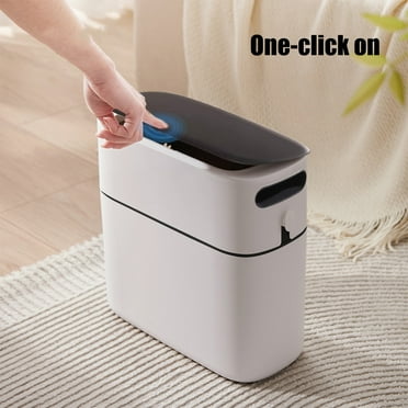 PATLOLLAV Bathroom Trash Cans with Lids 4.5 Gallon Motion Sensor Automatic Privacy Garbage Can Smart Dogproof Trash Bin for Bedroom,Office,Toilet,RV,Kitchen Supplies