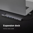 thumbnail image 4 of 1 8 en USB C Hub 100m Adaptador de puerto Ethernet para computadora portátil Macbook Notebook, 4 of 9