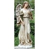 Roman Angel with Dove and Lily Flowers Outdoor Garden Statue - 24.5" - White