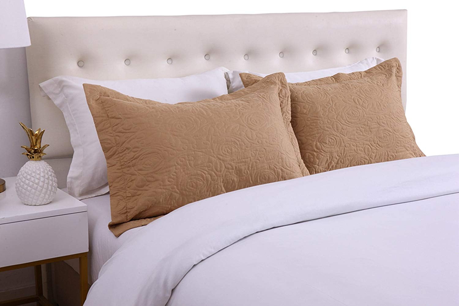 2-Piece Embroidered Pillow Shams-King size