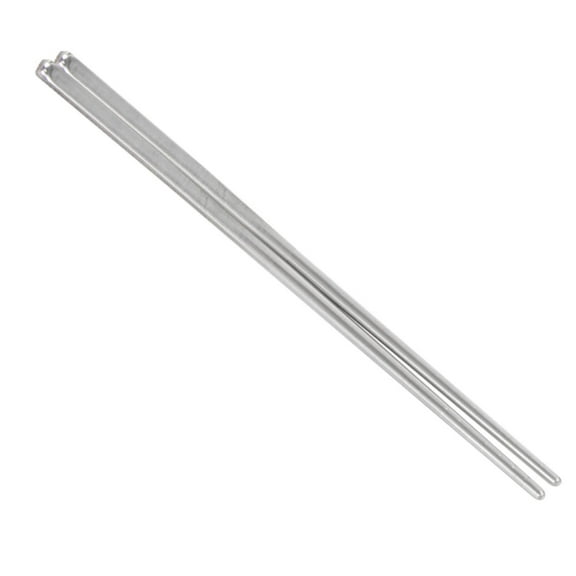 WNFJR 5-Pair Stainless Steel Chopsticks Set - 22cm, Silver, High-Temperature Cleaned, Elegant Non-Slip Design for Korean and Chinese Cuisine